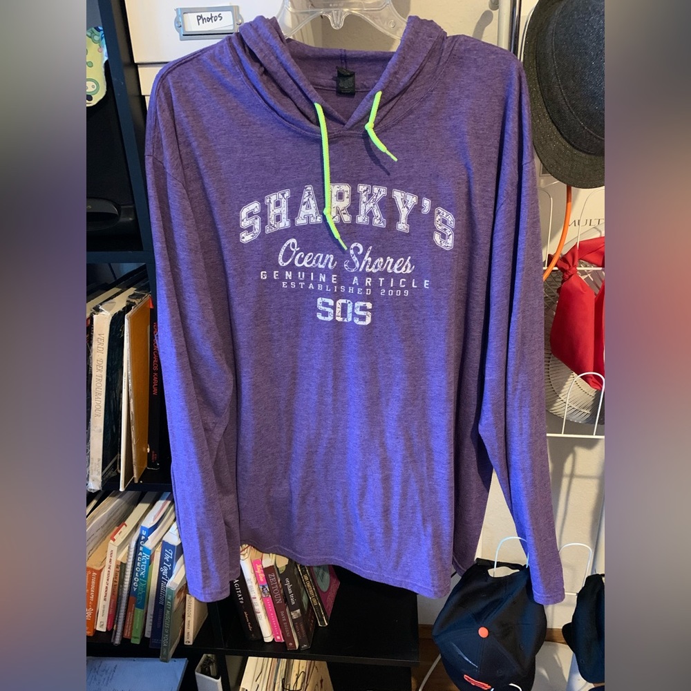 Sharkys Ocean Shores Purple Lightweight Hoodie